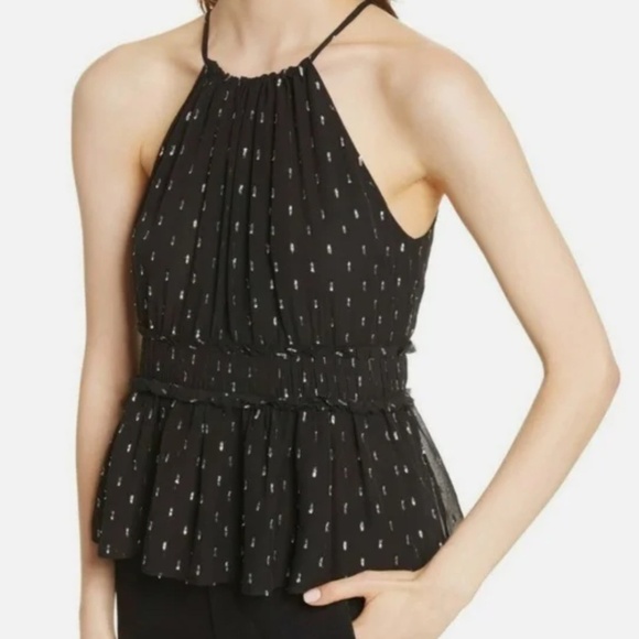 JOIE Shawnette Halter Silk Top – XS – Caviar/Silver – Excellent Condition - Picture 4 of 4